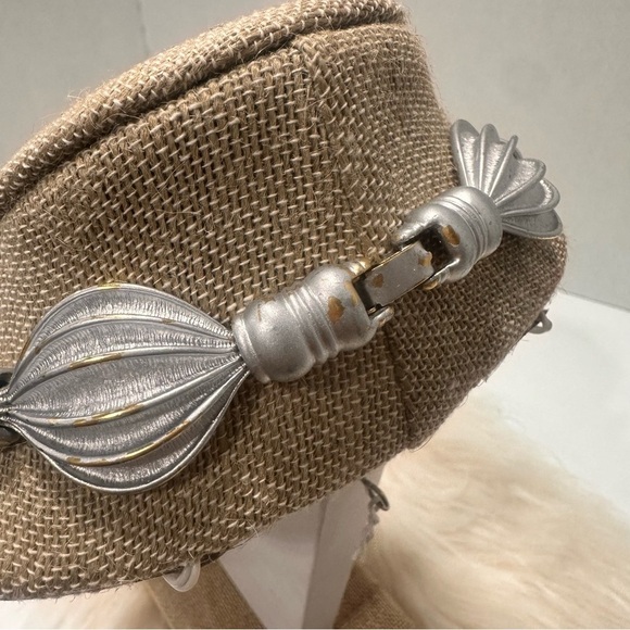 Vintage 1990's Chunky Silver Modern Statement Collar Necklace - Picture 6 of 14